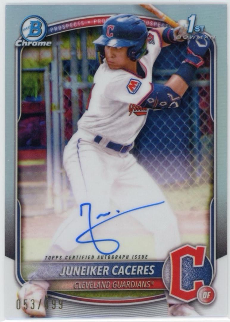 Juneiker Caceres [Refractor] #CPA-JUC Prices | 2025 Bowman Chrome 