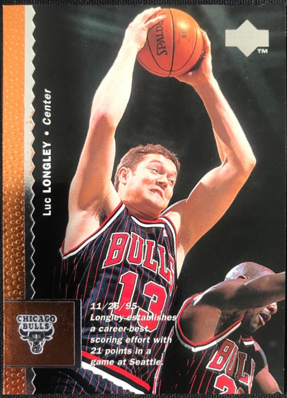 Luc Longley #17 Basketball Cards 1996 Upper Deck