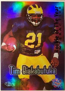 Tim Biakabutuka 1996 Classic #RY6 Rookie of The Year Interactive
