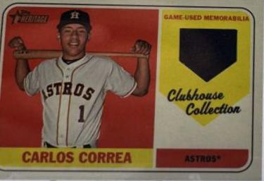 Carlos Correa #CC Baseball Cards 2018 Topps Heritage Clubhouse Collection Relics