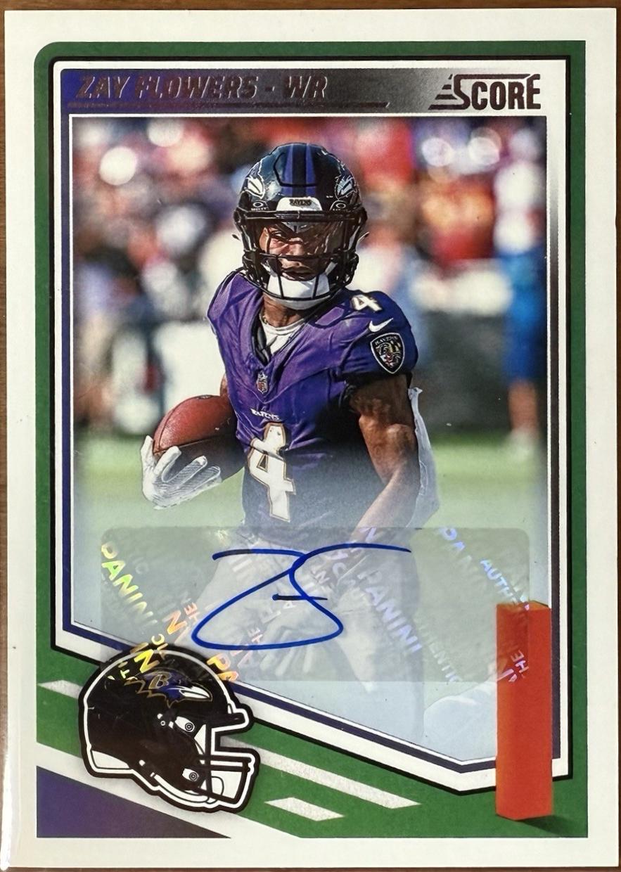 Zay Flowers [Signature] #267 Prices | 2025 Panini Score | Football