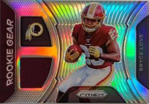 Bryce Love #RG-BL Football Cards 2019 Panini Prizm Rookie Gear