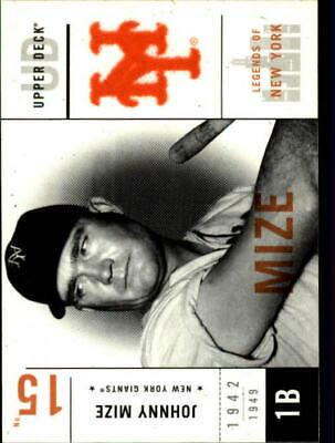 Johnny Mize #36 Baseball Cards 2001 Upper Deck Legends of NY