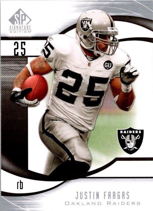 Justin Fargas #54 Football Cards 2009 SP Signature