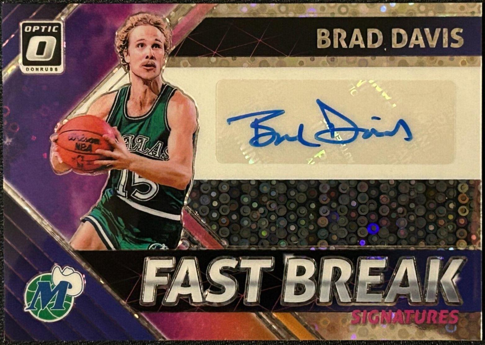 Brad Davis #BDV Basketball Cards 2018 Panini Donruss Optic Fast Break Signatures