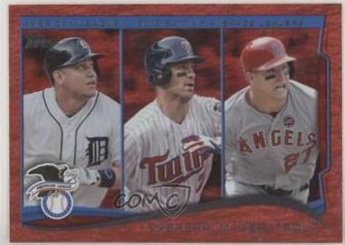 Joe Mauer / Miguel Cabrera / Mike Trout [Red Hot Foil] #103