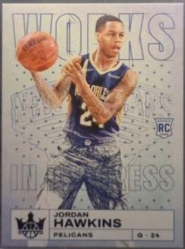 Jordan Hawkins #1 Basketball Cards 2023 Panini Court Kings Works in Progress