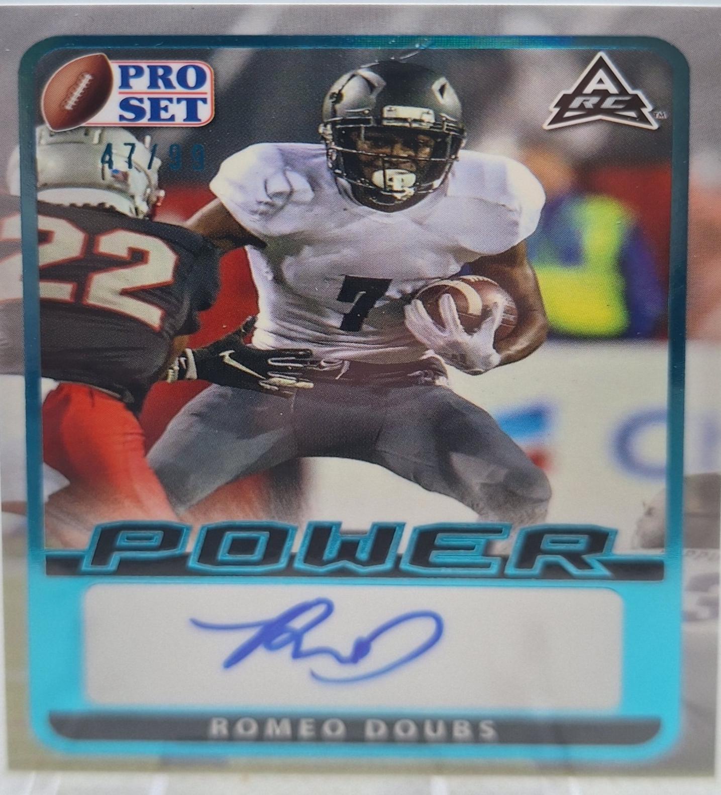 Romeo Doubs #BA-RD1 2021 Pro Set Power Autographs Football