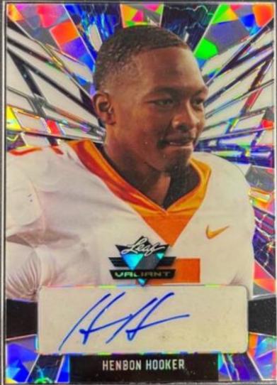 Hendon Hooker #PA-HH1 2022 Leaf Valiant Autographs Portrait Football