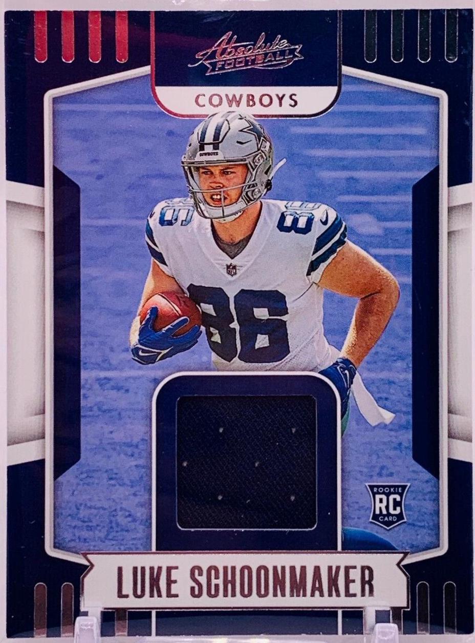 Luke Schoonmaker #ARM-18 Football Cards 2023 Panini Absolute Rookie Materials