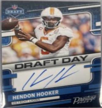 Hendon Hooker #DDS-HH Football Cards 2023 Panini Prestige Draft Day Signatures