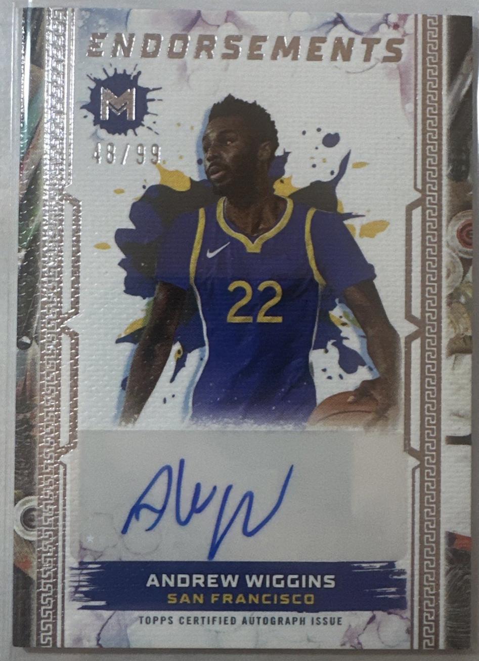 Andrew Wiggins #ME-AW Basketball Cards 2023 Topps Motif Endorsements Autograph