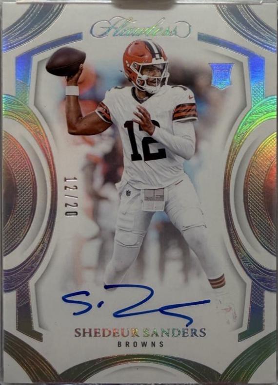 Shedeur Sanders #1 2025 Panini Flawless Football Rookie Frame Signatures
