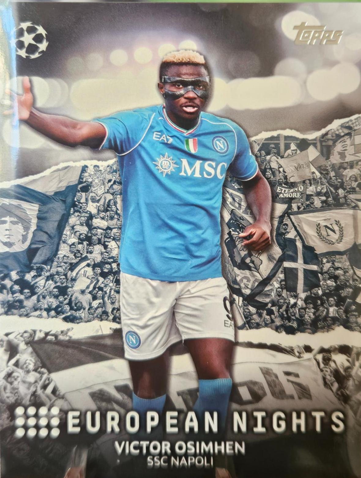 Victor Osimhen #EN-16 Soccer Cards 2023 Topps UEFA Club European Night