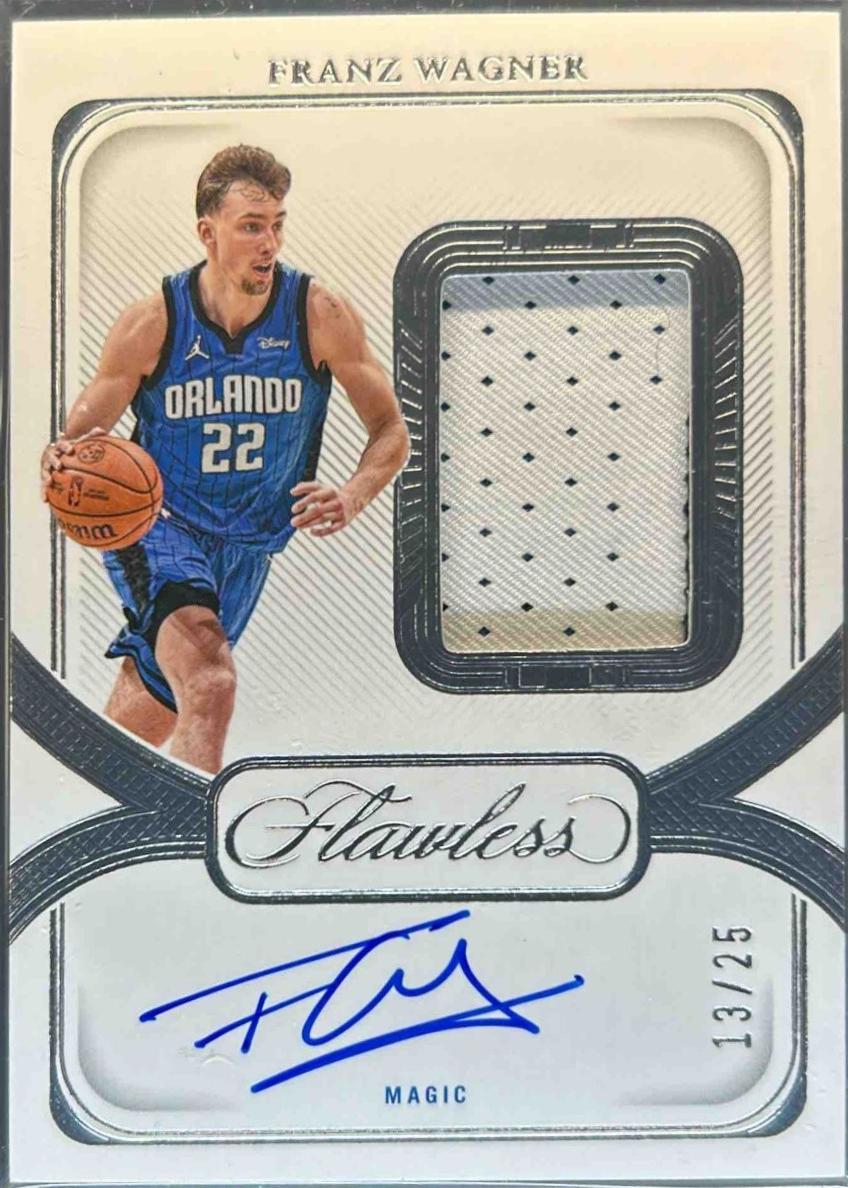 Franz Wagner #7 Basketball Cards 2023 Panini Flawless Autograph