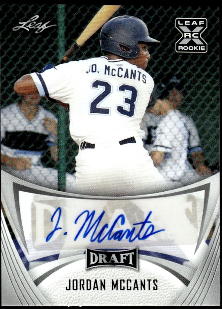 Jordan McCants #BA-JM2 2021 Leaf Draft Autograph Baseball