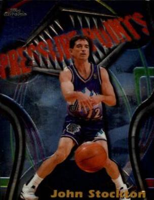 John Stockton #4 Basketball Cards 1997 Topps Chrome Season's Best