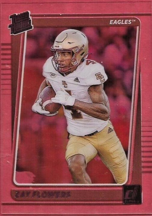 Zay Flowers #44 Football Cards 2023 Panini Chronicles Draft Picks Clearly Donruss