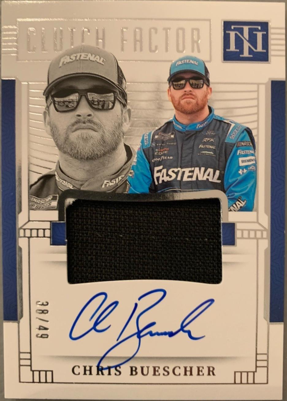 Chris Buescher #2 Racing Cards 2024 Panini National Treasures NASCAR Clutch Factor Signatures