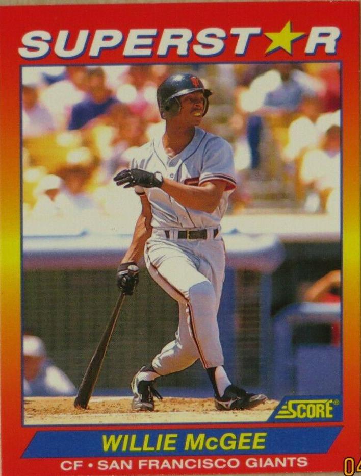 Willie McGee #18 Baseball Cards 1992 Score Superstars