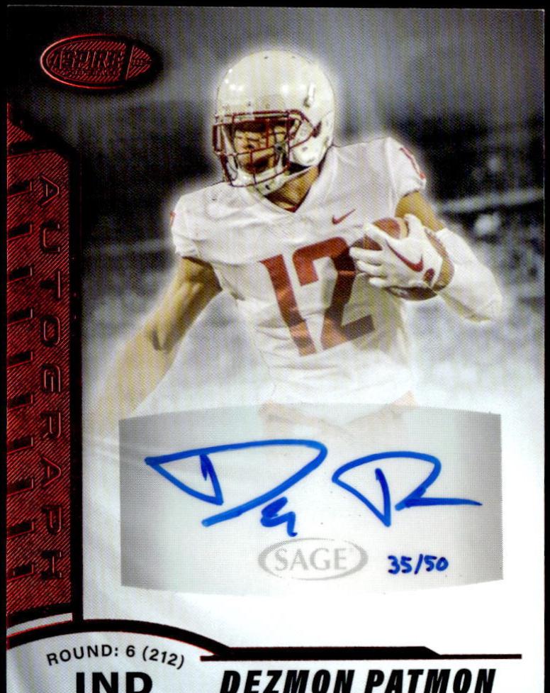 Dezmon Patmon #ASP-56 2020 Sage Aspire Football