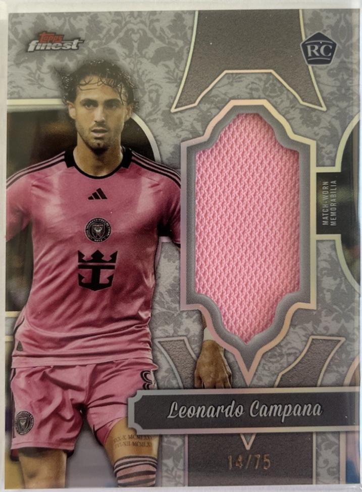Leonardo Campana #FF-LC Soccer Cards 2024 Topps Finest MLS Fabrics