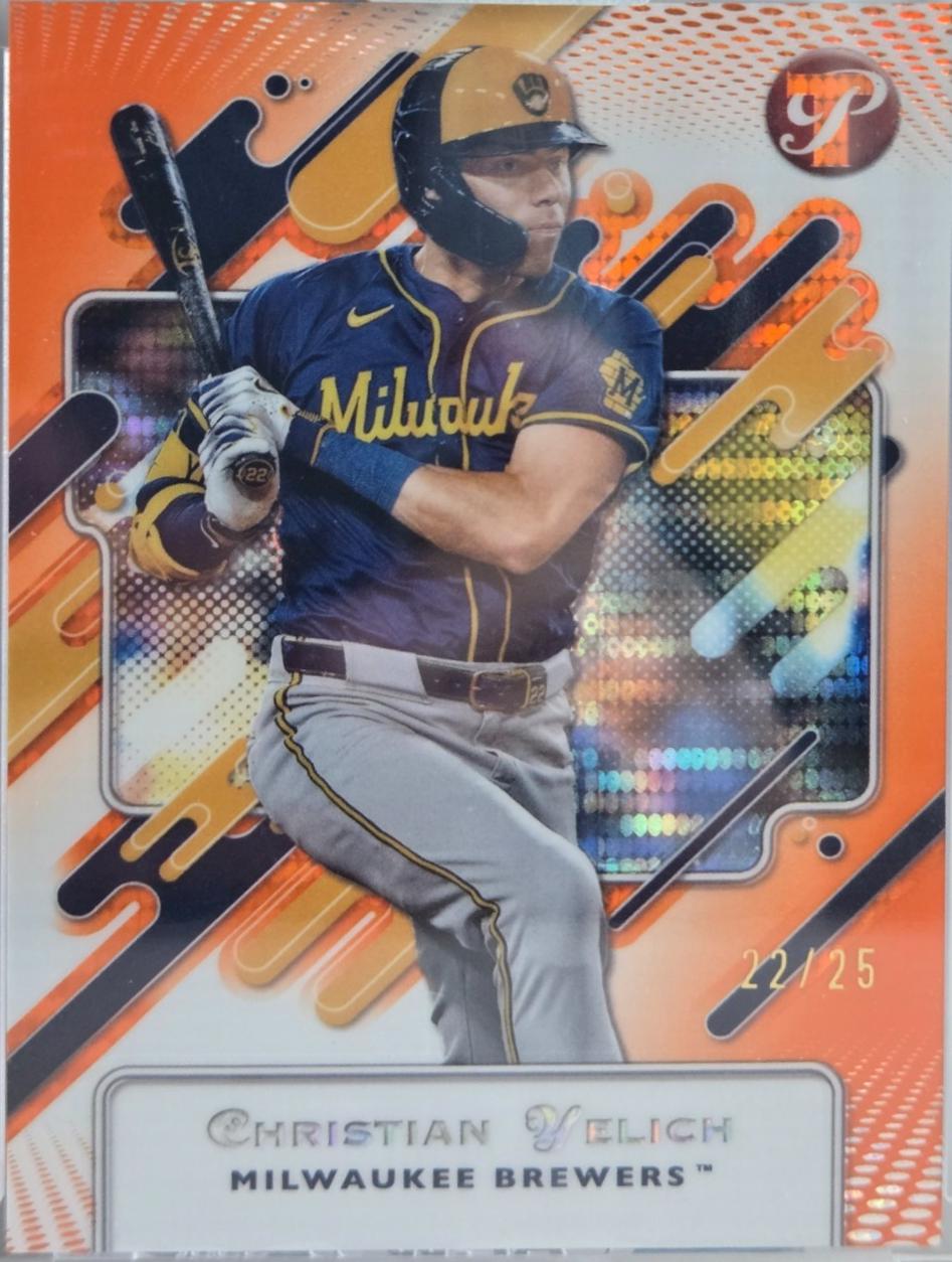 Christian Yelich [Encased Orange Refractor] #123