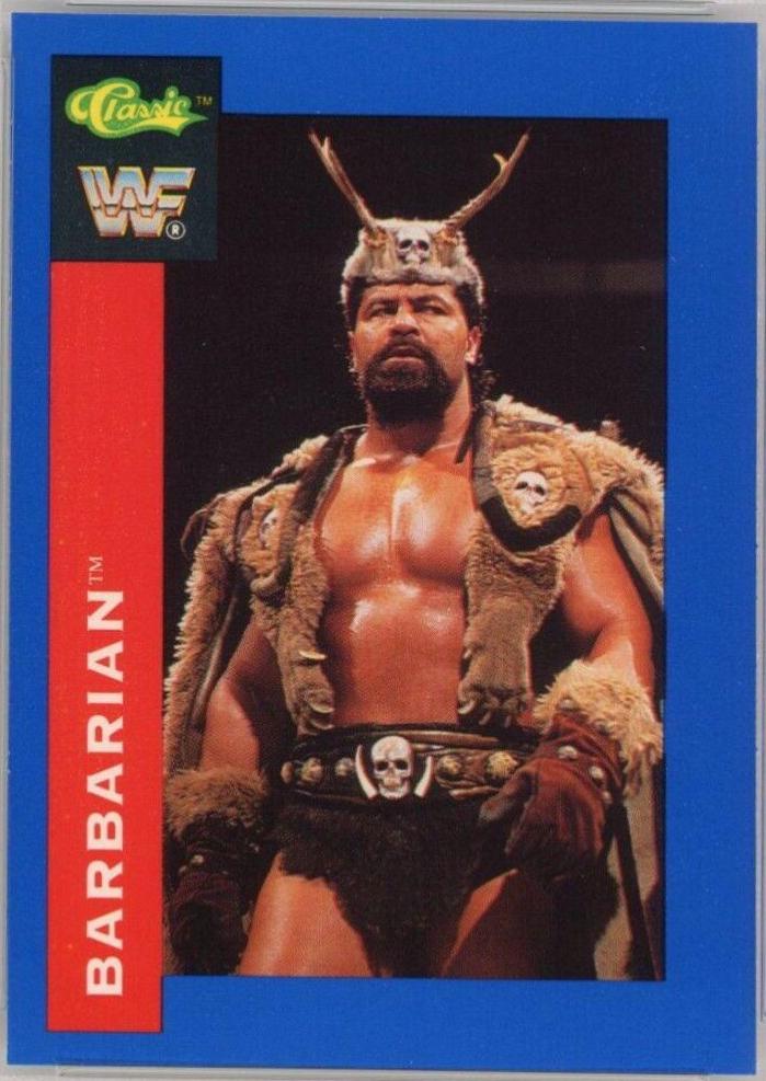 Barbarian #21 Wrestling Cards 1991 Classic WWF