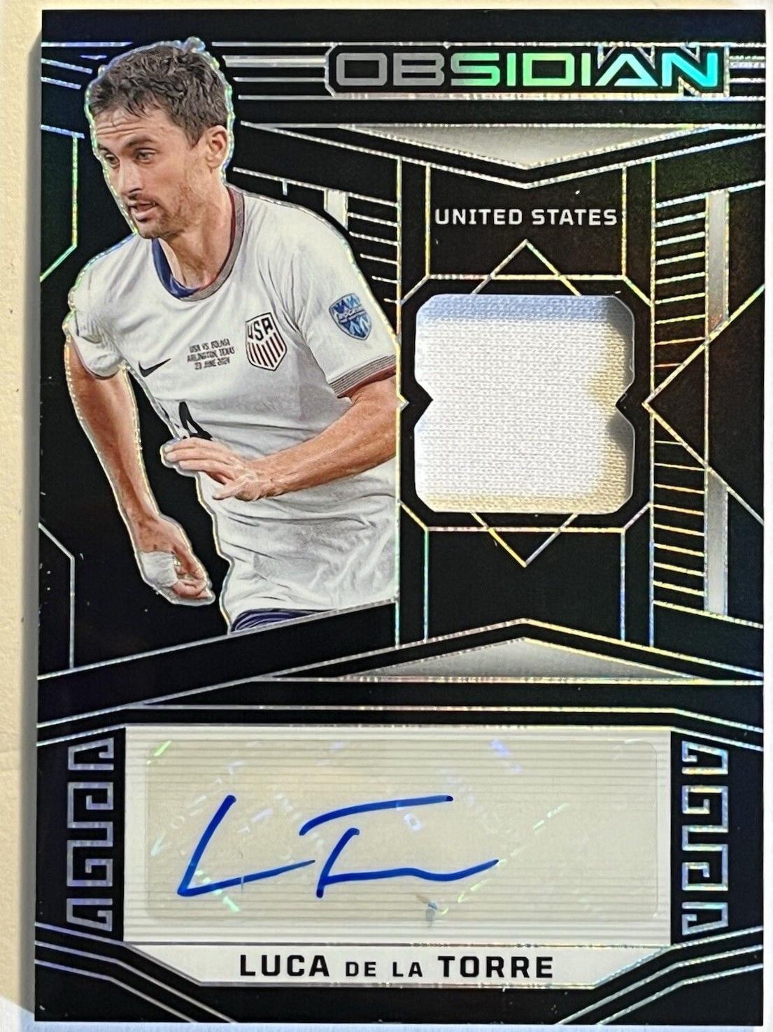 Luca de la Torre #JA-DLT Soccer Cards 2023 Panini Obsidian Jersey Autograph