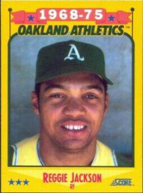 Reggie Jackson #500 Baseball Cards 1988 Score Glossy