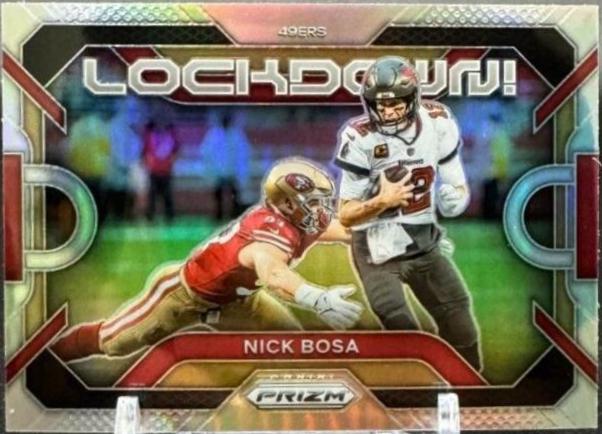 Nick Bosa #LD-1 Football Cards 2023 Panini Prizm Lockdown