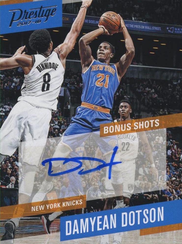 Damyean Dotson #6 Basketball Cards 2017 Panini Prestige Bonus Shots Signatures