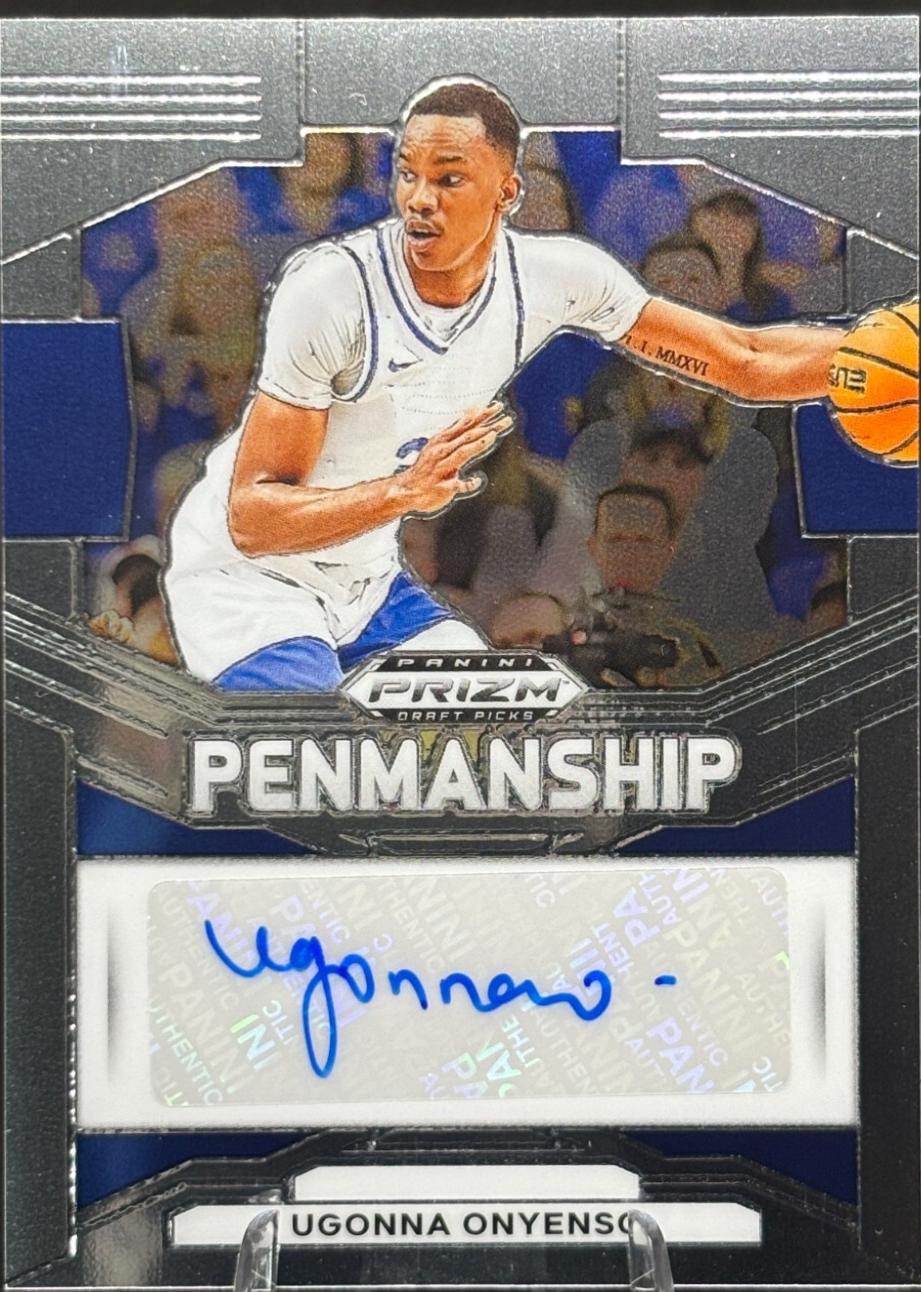 Ugonna Onyenso #P-ONY Basketball Cards 2024 Panini Prizm Draft Picks Penmanship