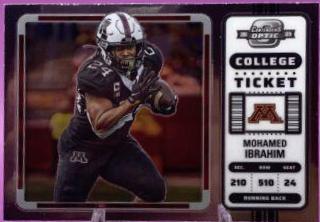 Mohamed Ibrahim #19 Football Cards 2023 Panini Chronicles Draft Picks Contenders Optic