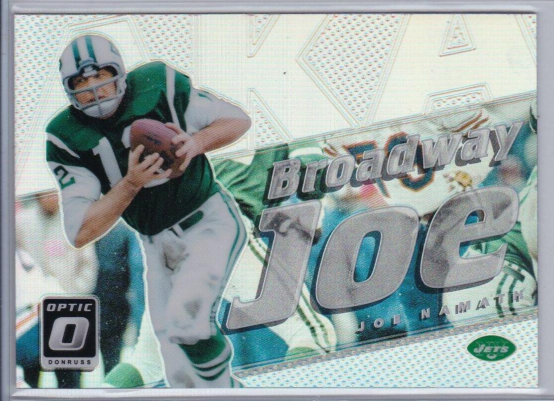 Joe Namath #4 Football Cards 2017 Panini Donruss Optic Aka