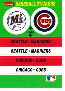 Seattle Mariners - Chicago Cubs Team Sticker
