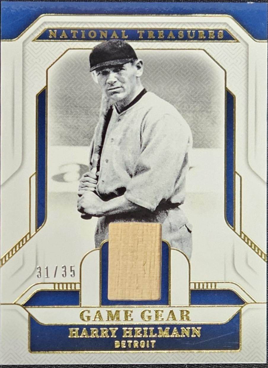Harry Heilmann #30 2025 Panini National Treasures Game Gear Swatch Baseball