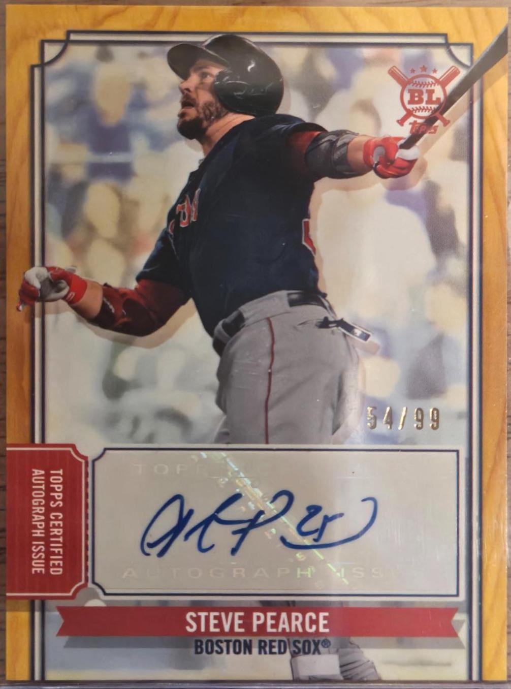 Steve Pearce #BLA-SP Baseball Cards 2019 Topps Big League Autographs