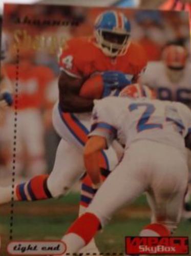Shannon Sharpe #44 Football Cards 1996 Skybox Impact
