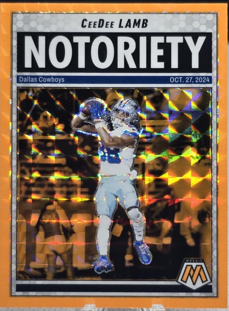 CeeDee Lamb [Mosaic Orange Fluorescent] #8 Prices | 2025 Panini