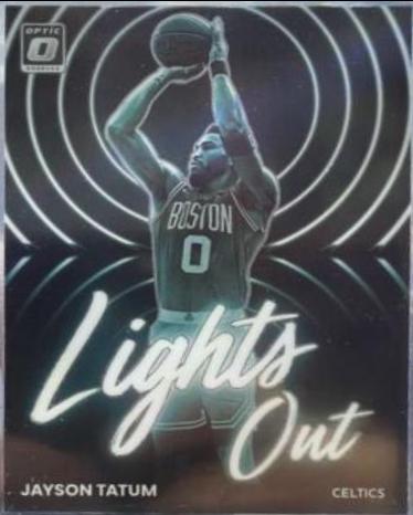 Jayson Tatum #1 Basketball Cards 2022 Panini Donruss Optic Lights Out