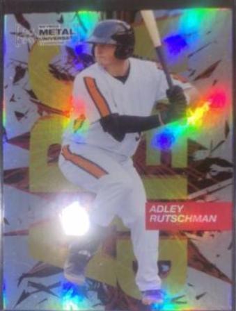 Adley Rutschman #AW-11 Baseball Cards 2021 Skybox Metal Universe Champions Arc Weld
