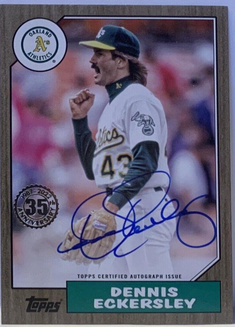 Dennis Eckersley #87BA-DE Baseball Cards 2022 Topps 1987 Autographs