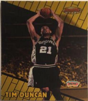 Tim Duncan #30 Basketball Cards 1999 Bowman's Best