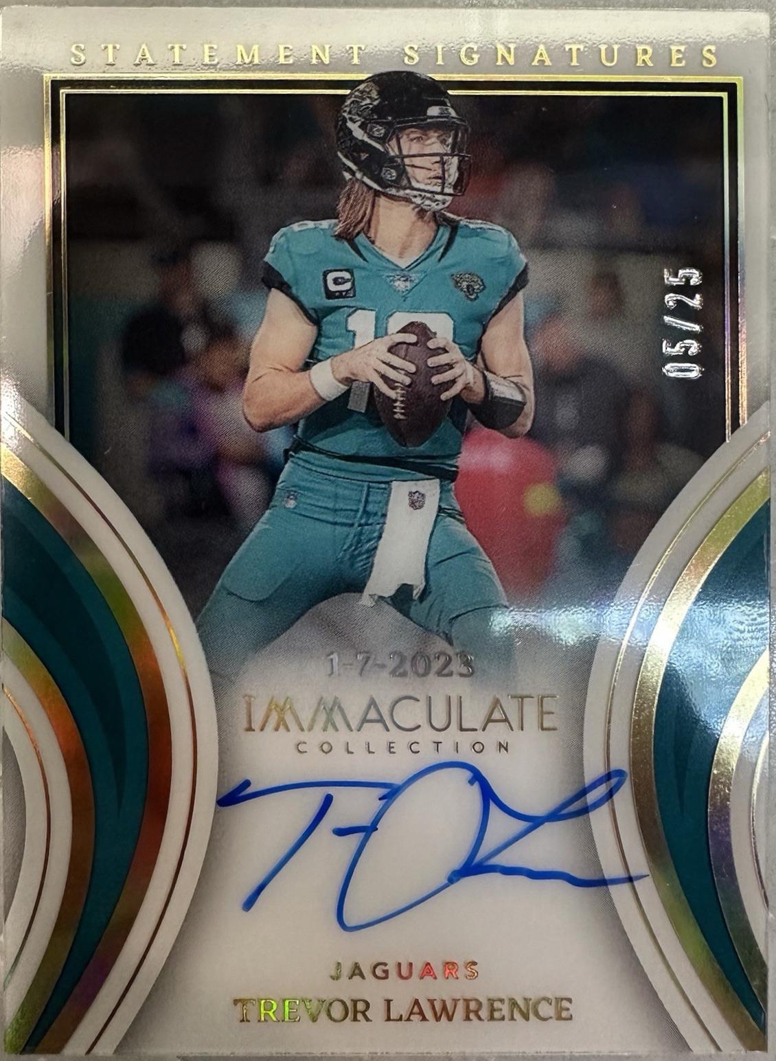 Trevor Lawrence #5 Prices | 2023 Panini Immaculate Statement