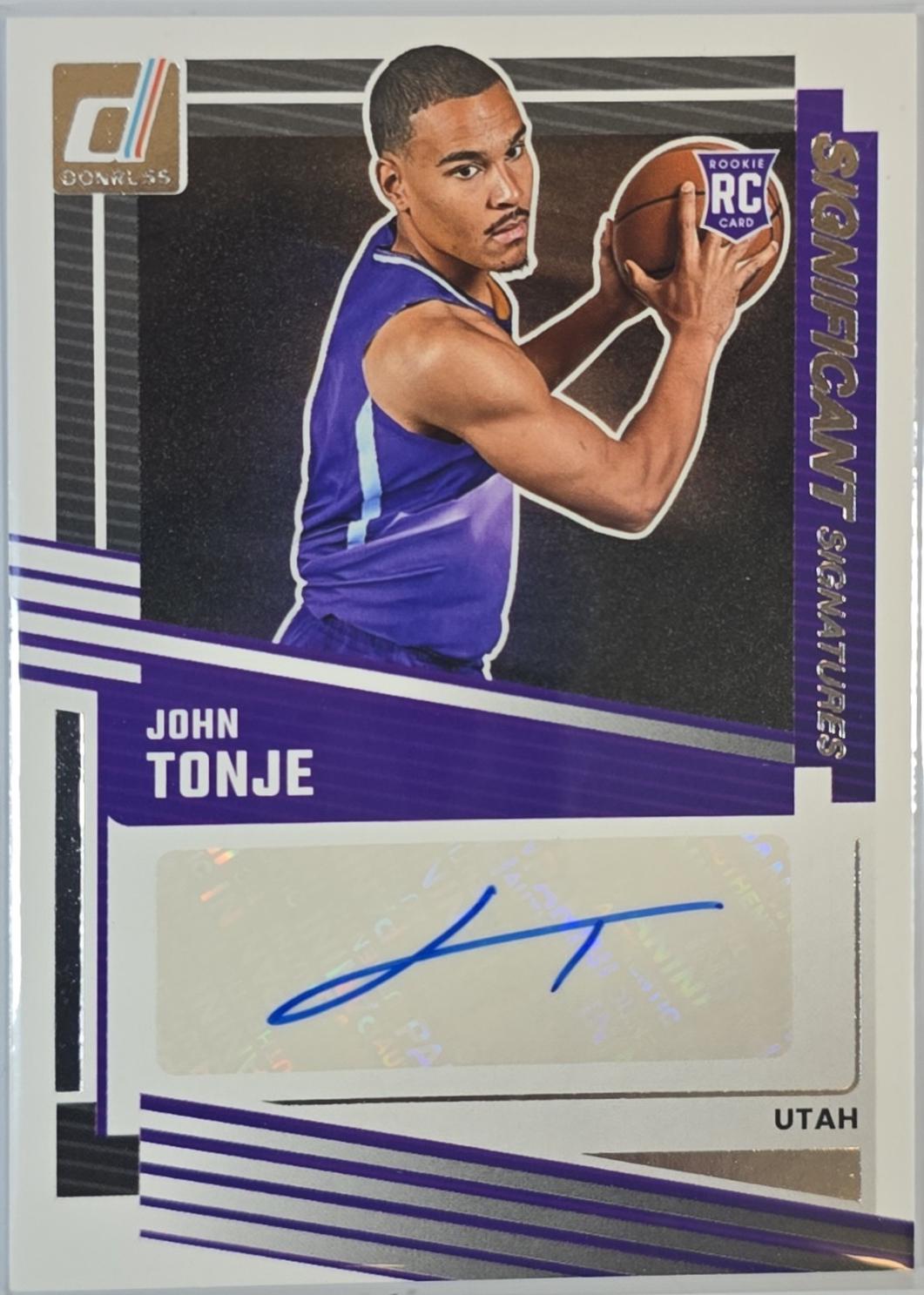 John Tonje #20 2025 Panini Donruss Significant Signature Basketball