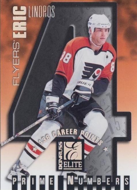 Eric Lindros #4A 1997 Donruss Elite Prime Numbers Hockey