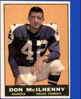 Don McIlhenny #21 Football Cards 1961 Topps