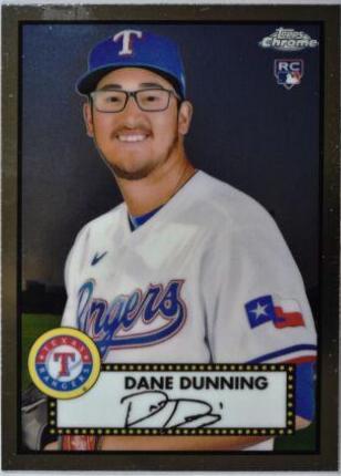 Dane Dunning #32 Baseball Cards 2021 Topps Chrome Platinum Anniversary