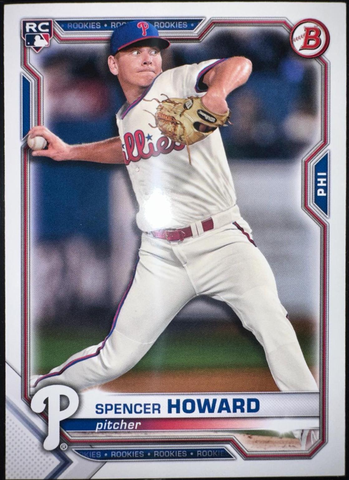 Spencer Howard #16 Baseball Cards 2021 Bowman